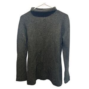 Deane & White 100% Lambswool Roll Neck Pullover Gray Sweater Women's size Large